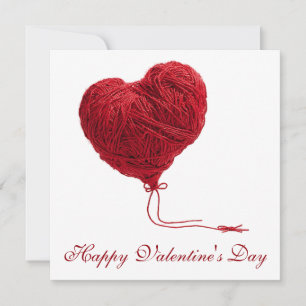 Cosy Yarn Heart for Valentines Card