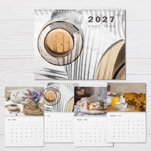 Cosy Year Photo Collage Modern 2027 Calendar