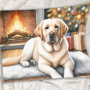 Cosy Yellow Labrador Retriever Dog Christmas Fleece Blanket