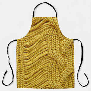 Cosy Yellow Sweater: Textured Background Apron
