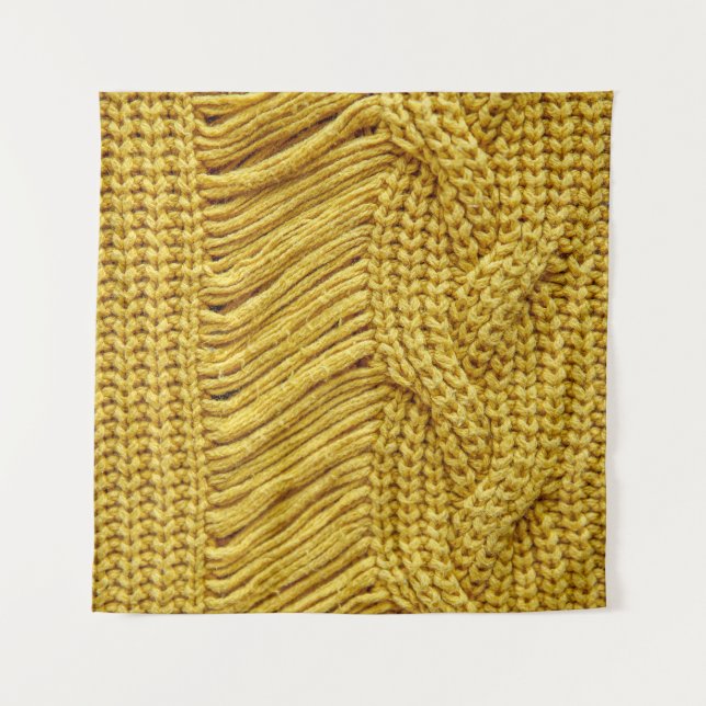 Cosy Yellow Sweater: Textured Background Tapestry (Front)