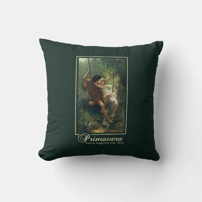Cot’s “Primavera” art throw pillow (Front)