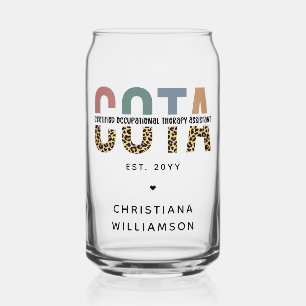 COTA Certified Occupational Therapy Assistant Can Glass
