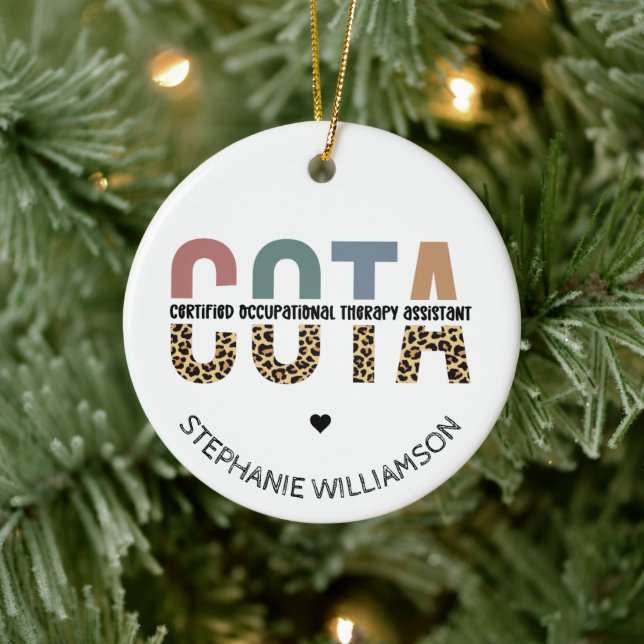 COTA Certified Occupational Therapy Assistant Ceramic Ornament (Tree)