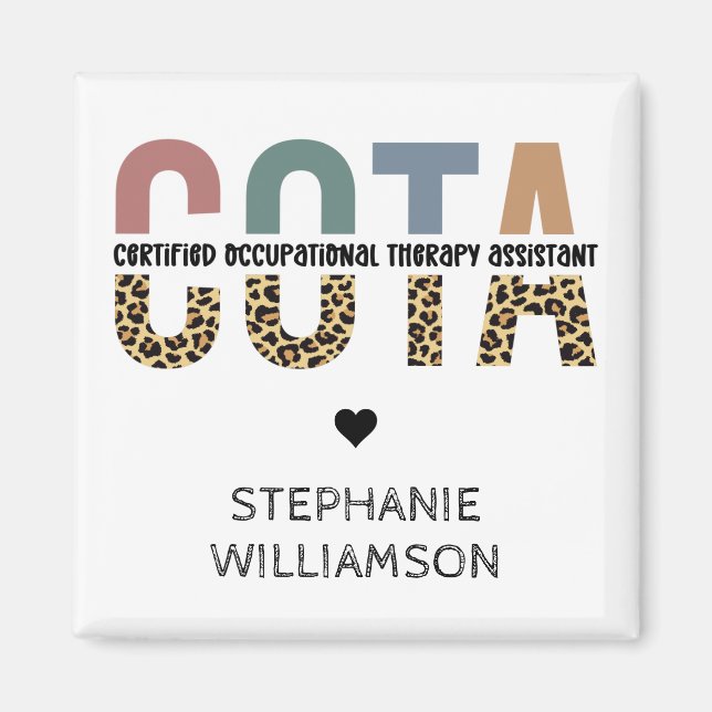 COTA Certified Occupational Therapy Assistant Magnet (Front)