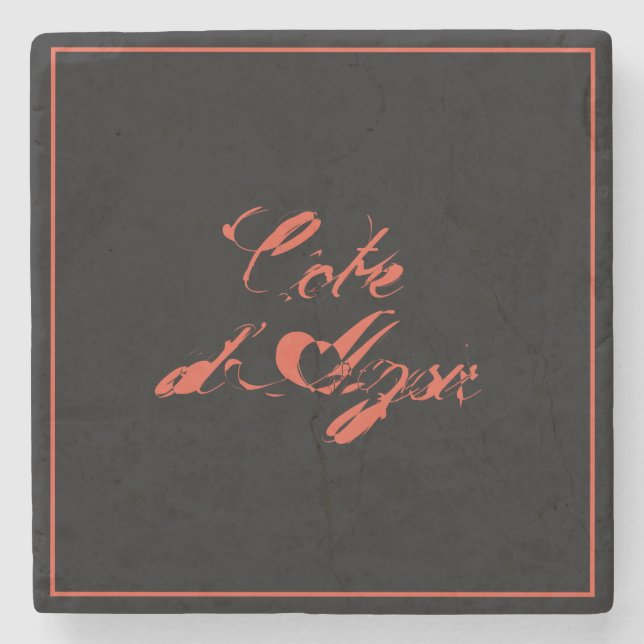 Côte d’Azur french riviera Stone Coaster (Front)