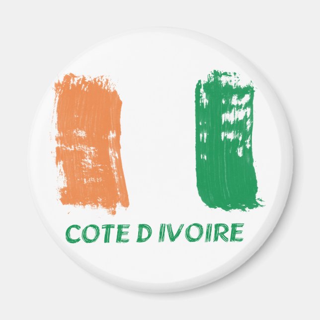Cote D' Ivore Flag design Magnet (Front)