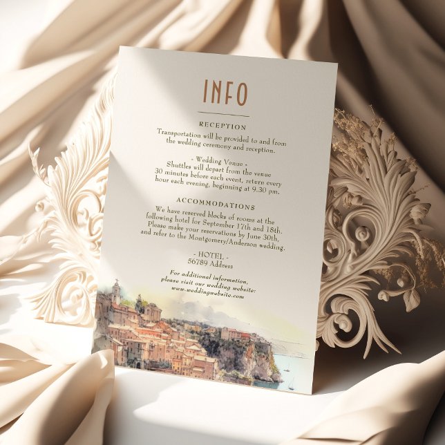 Cote d'Azur France Destination Insert INFO Details Invitation (Creator Uploaded)