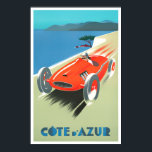 Cote D'Azur France vintage travel Poster<br><div class="desc">Cote D'Azur France vintage travel Poster</div>