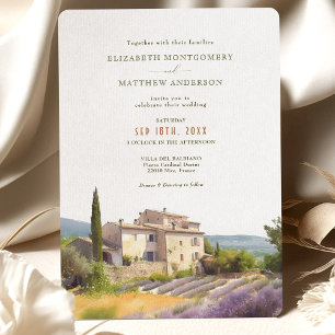 Cote d'Azur French Vineyard Destination Wedding Invitation