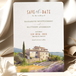 Cote d'Azur Provence Vineyard Save the Date Card