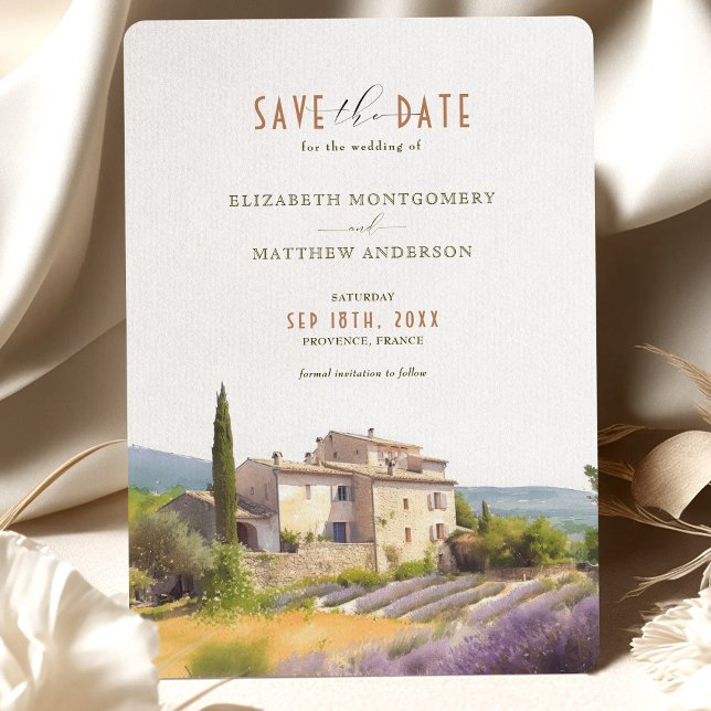 Cote d'Azur Provence Vineyard Save the Date Card (Creator Uploaded)