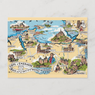 Cote D'Emeraude France  Postcard