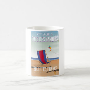 Cote des Basques France travel poster Coffee Mug