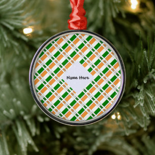Côte D'Ivoire and Ivory Coast Flag Metal Ornament