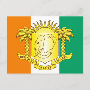 côte d'ivoire emblem postcard