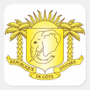 côte d'ivoire emblem square sticker
