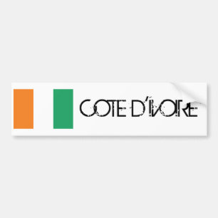 Cote d'Ivoire Flag Bumper Sticker