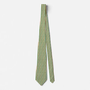 Cote d'Ivoire Flag Honeycomb Tie