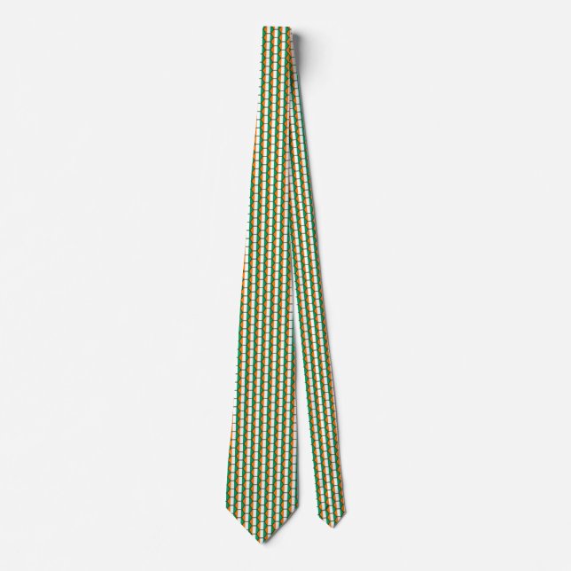 Cote d'Ivoire Flag Honeycomb Tie (Front)
