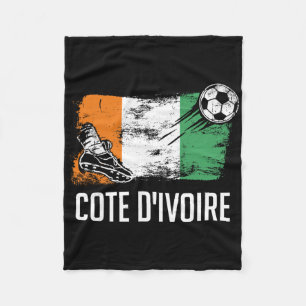 Cote D'ivoire Flag Jersey Cote D'ivoire Soccer Tea Fleece Blanket