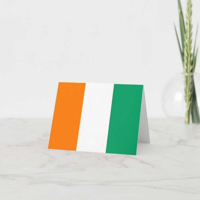 Cote d'Ivoire Flag Notecard (Front)