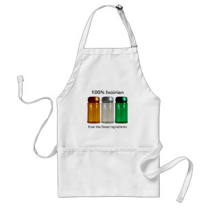 Cote d'Ivoire Flag Spice Jars Apron