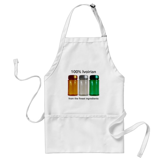 Cote d'Ivoire Flag Spice Jars Apron (Front)