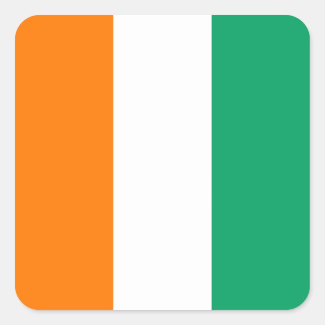 Cote d'Ivoire Flag Sticker (Front)