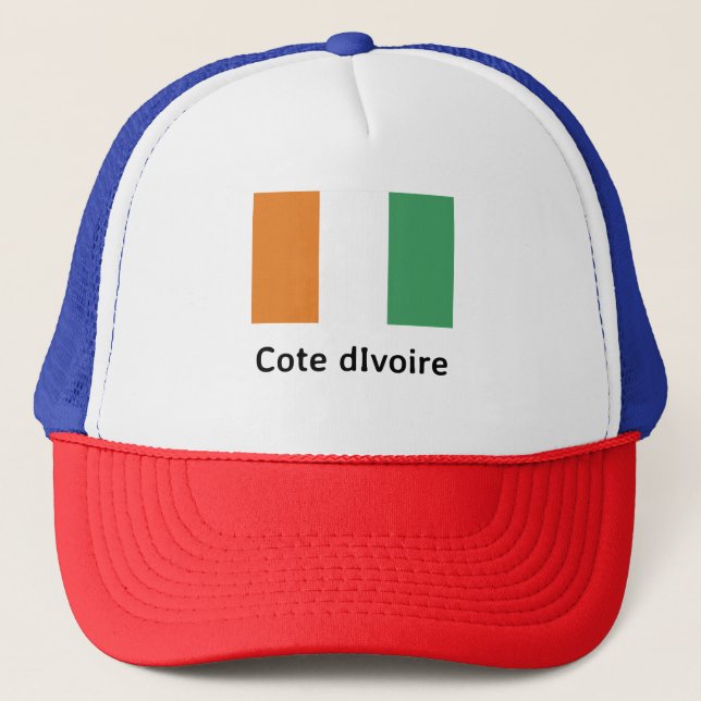 Cote dIvoire Flag Trucker Hat (Front)
