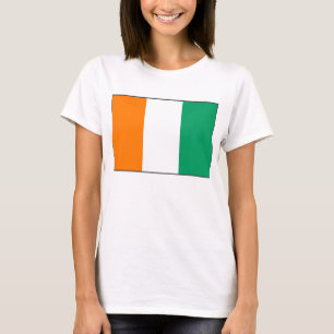 Cote d'Ivoire Flag x Map T-Shirt