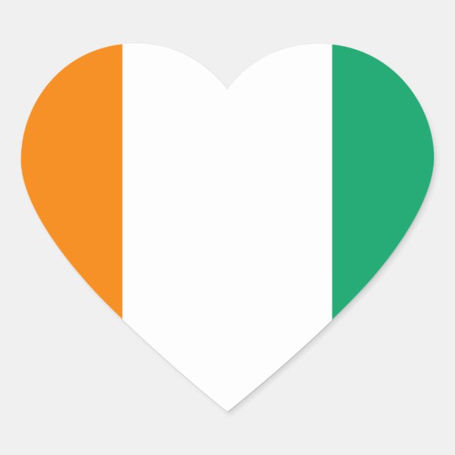 côte d'ivoire heart sticker (Front)