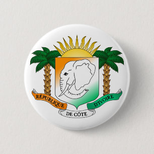 Côte d'Ivoire Official Coat Of Arms Heraldry Symb 6 Cm Round Badge