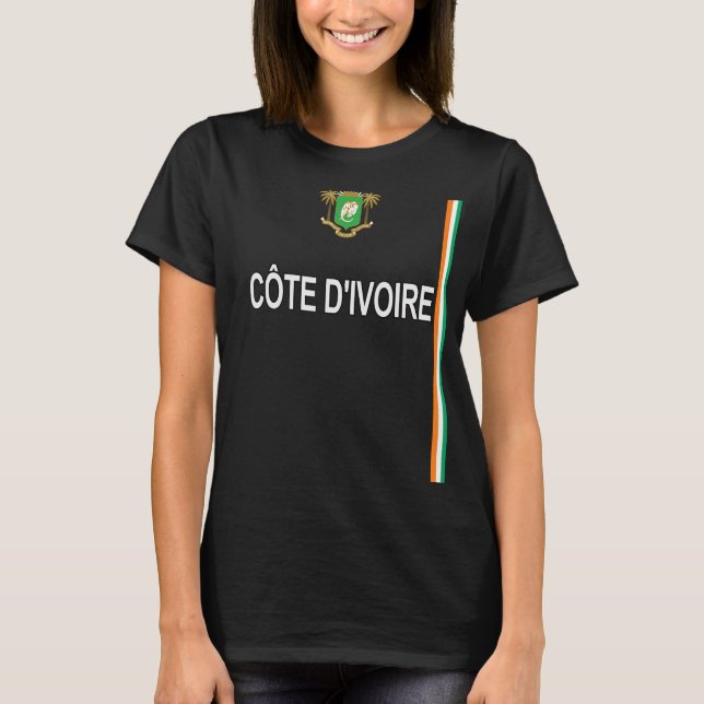 Cote D'Ivoire  - Sporty Ivory Coast Tee (Front)