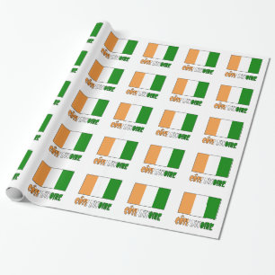 Côte d'Ivoire with Ivory Coast Flag Wrapping Paper