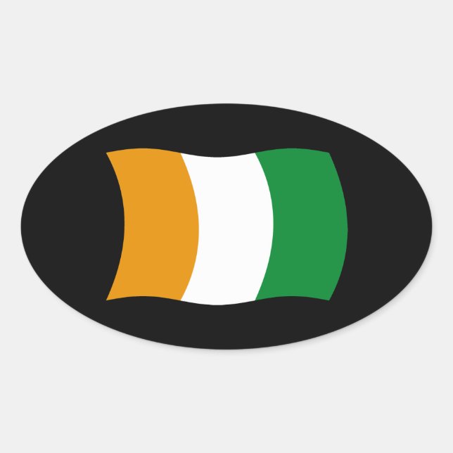 Cote d'lvoire (Ivory Coast) Flag Sticker (Front)