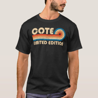 COTE Surname Retro Vintage 80s 90s Birthday Reunio T-Shirt