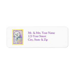Coton de Tulear Address Label Return Address Label