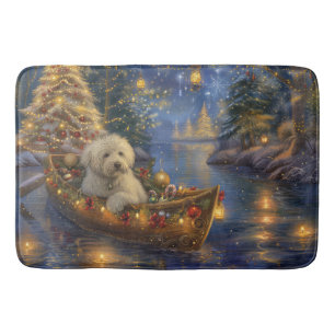 Coton De Tulear Christmas Festive Voyage Bath Mat