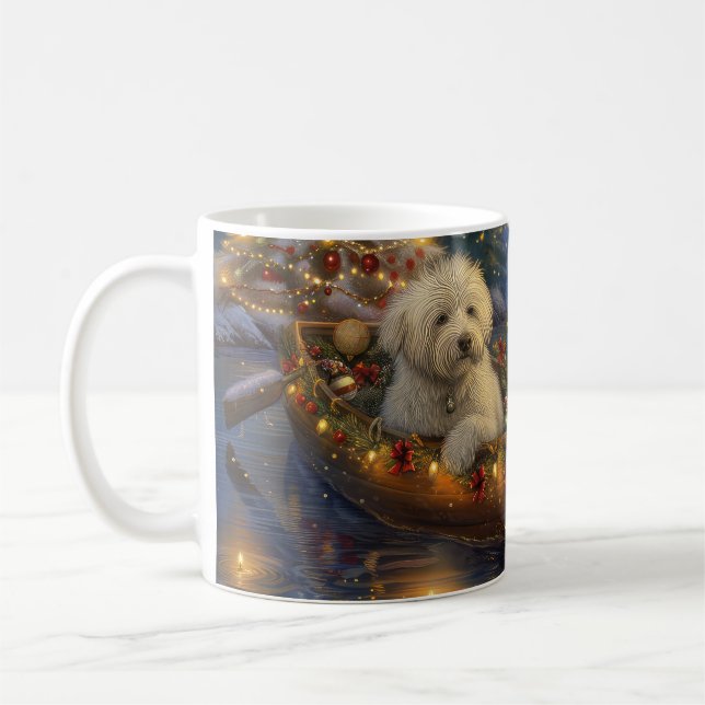 Coton De Tulear Christmas Festive Voyage  Coffee Mug (Left)