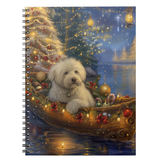 Coton De Tulear Christmas Festive Voyage  Notebook (Front)