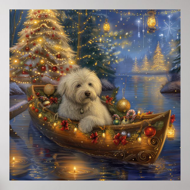 Coton De Tulear Christmas Festive Voyage  Poster (Front)