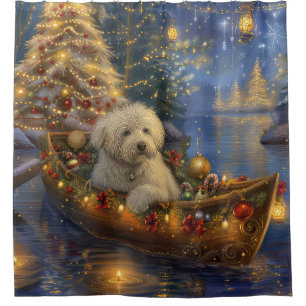 Coton De Tulear Christmas Festive Voyage  Shower Curtain