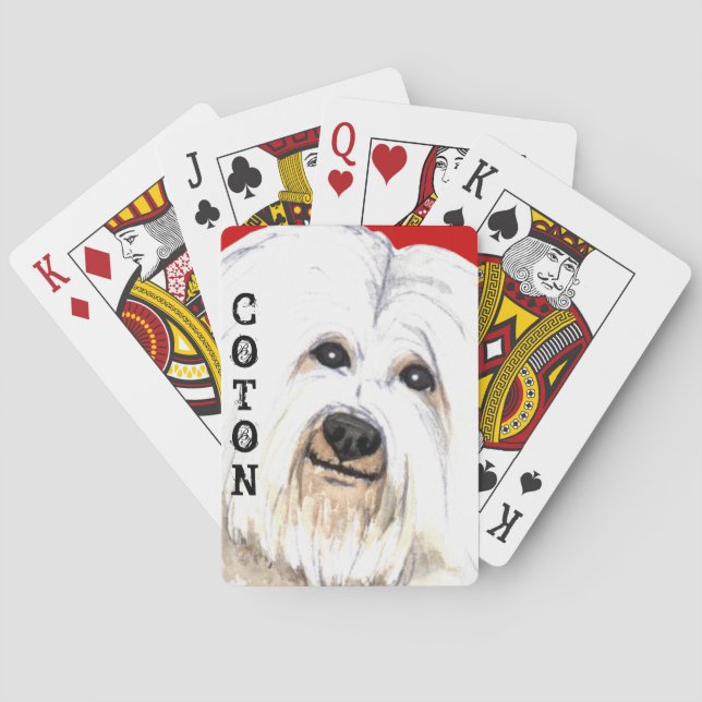Coton de Tulear Colour Block Playing Cards (Back)