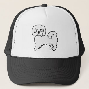 Coton De Tulear Cute Cartoon Dog Illustration Trucker Hat