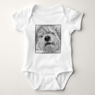 Coton de Tulear dog Baby Bodysuit