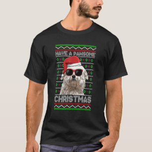 Coton De Tulear Dog Funny Pawsome Christmas T-Shirt