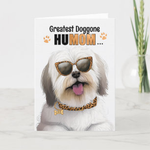 Coton de Tulear Dog Greatest HuMOM Mother's Day Holiday Card