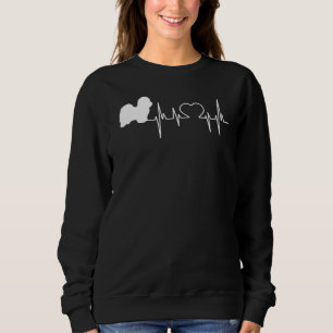 Coton De Tulear Dog Heartbeat Sweatshirt
