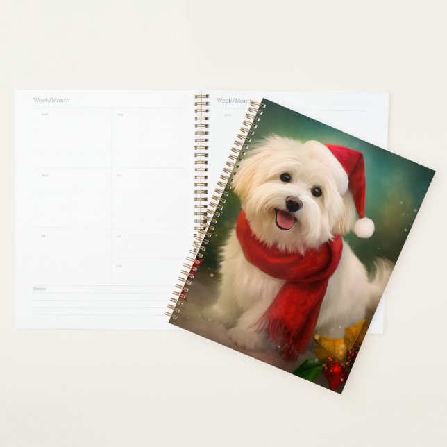 Coton De Tulear Dog in Snow Christmas Planner (Display)